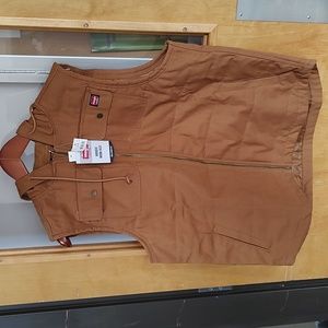 Wrangler workwear hooded duck vest great to layer work or casual